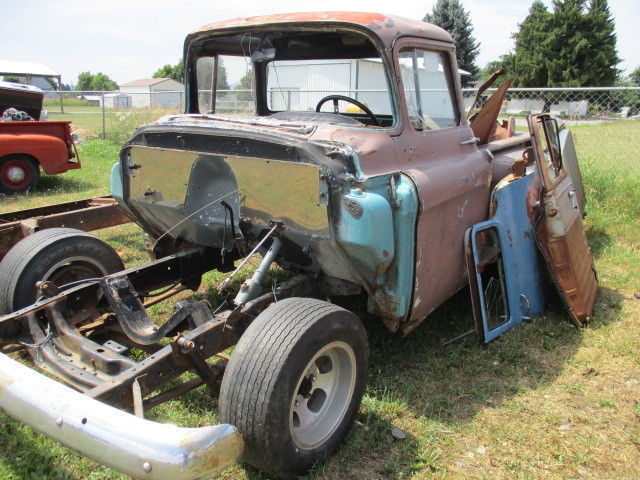 1957 gmc short bed step side big window old school