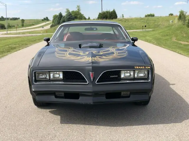 1977 pontiac trans am black, phs, 27k miles, 6.6 litre v8, automatic, rust free