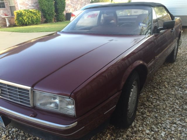 1987 cadillac allante v8 4.1 l, auto, 2- door convertible w/hardtop