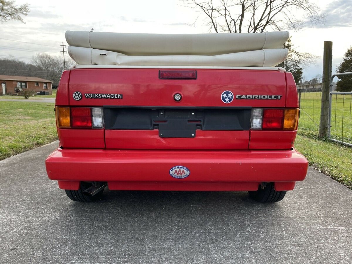 1992 volkswagen cabriolet convertible red fwd manual