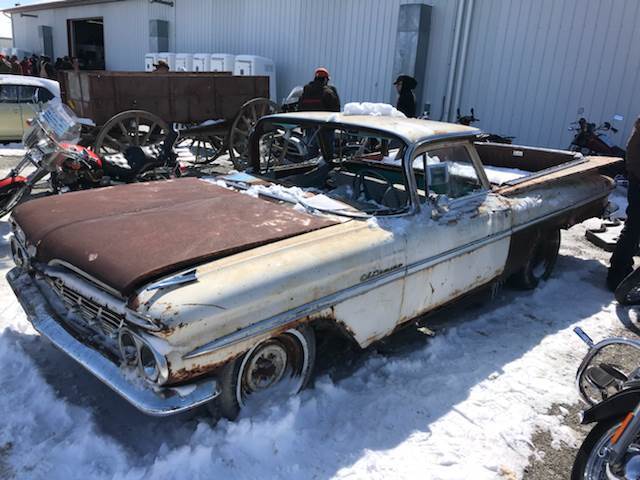 1959 el camino v8 3-speed parts car no title free shipping!