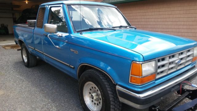 1992 ford ranger xlt extra cab 4wd with plow single owner