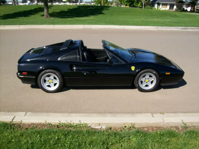 ferrari 1988 328 gts black on black leather 49447 k mi 3.2l v8 5 speed trans