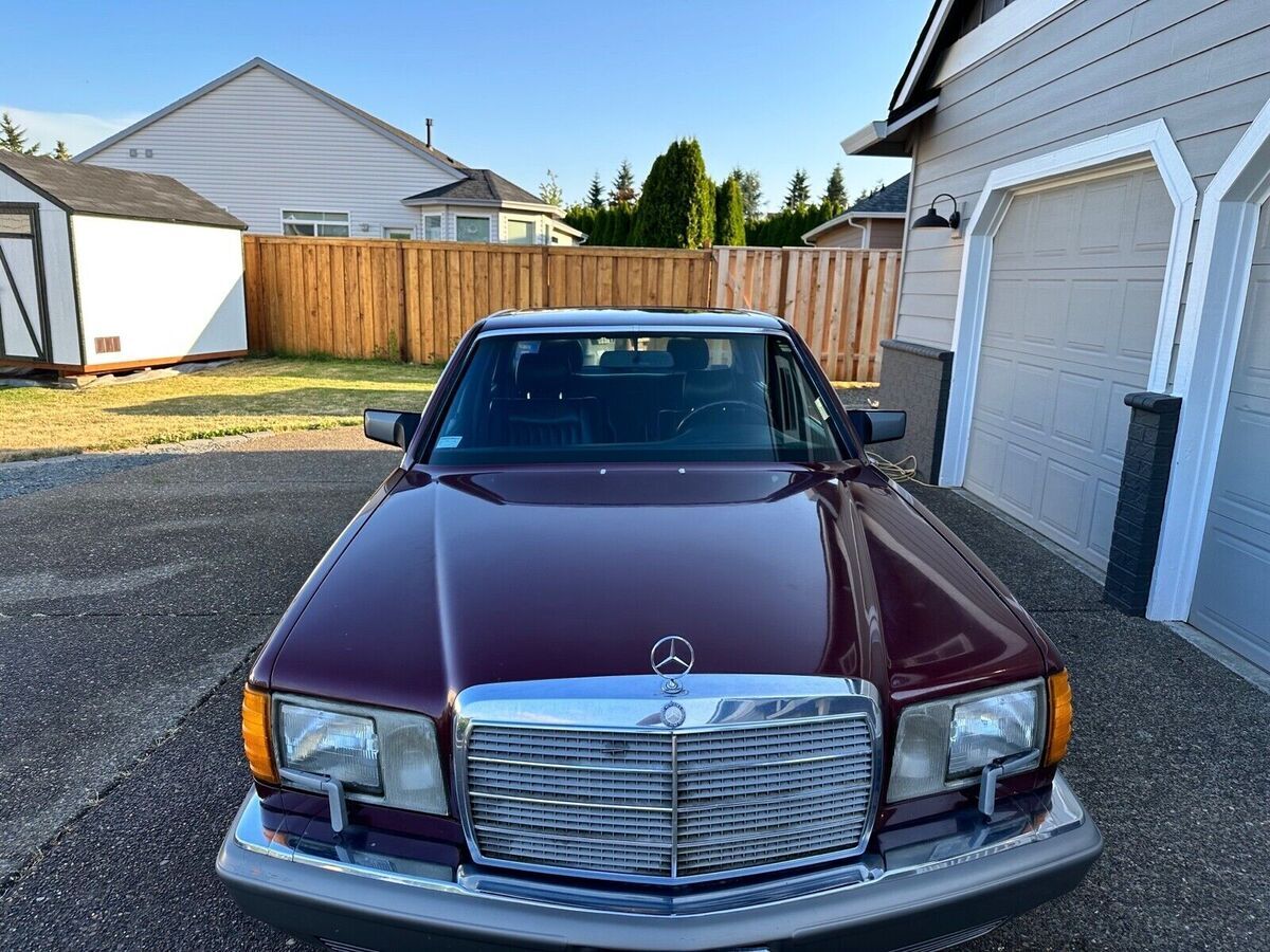 1986 mercedes-benz s-class sedan red rwd automatic sel