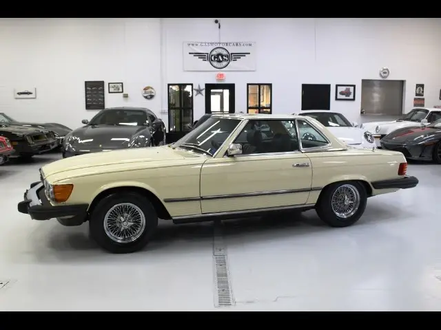 1980 mercedes-benz 450 sl convertible 37982 miles cream v8 automatic