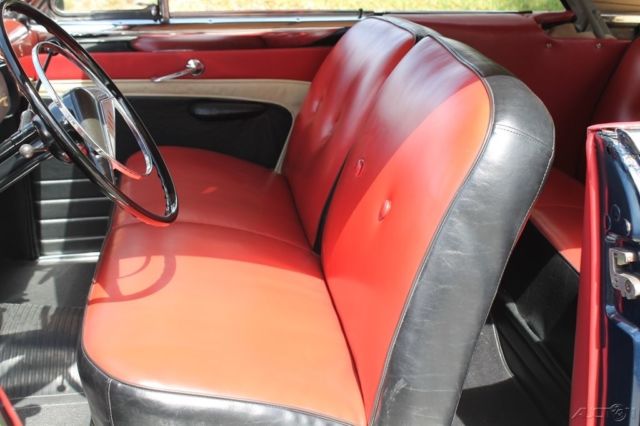 1951 ford custom v8 convertible 51 white walls manual trans. fender skirts