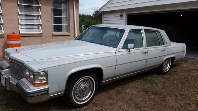 1987 cadillac brougham cadi 4dr dove gray grey rear wheel drive barn garage find