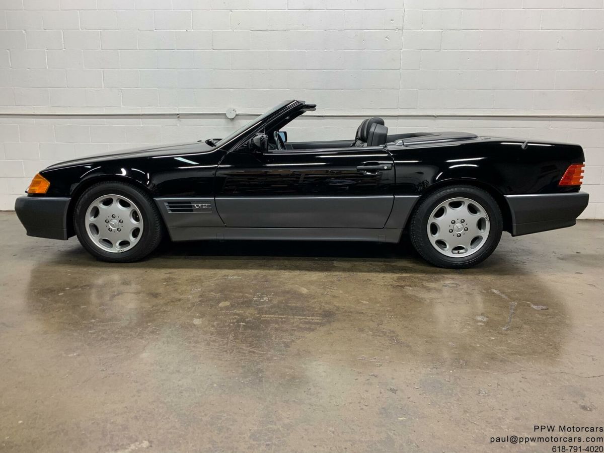 1993 mercedes-benz 600 series 600sl 14,616 miles jet black roadster 12 cylinder