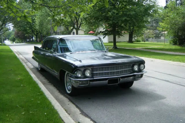1962 cadillac limousine with divider, california car, new tires, rebuilt trans