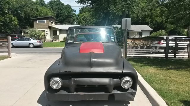 1953 ford f-100: rat rod on 80's s-10 frame with v8 - no reserve