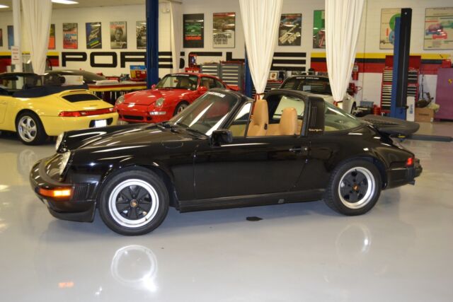 1987 porsche 911 carrera 79,473 miles black targa 3.2l h-6 mpi 3.2l 5 speed