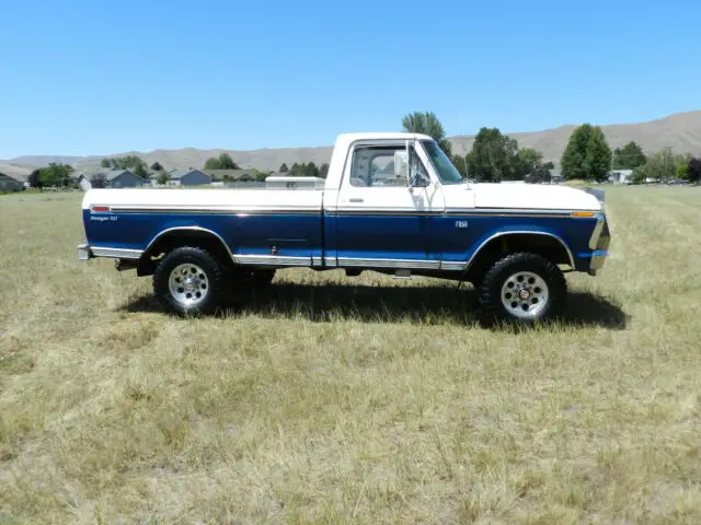 1973 ford f250 4x4 ranger xlt original paint and body with papers 4 spd with air