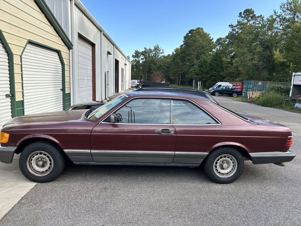 1985 mercedes-benz 500sec coupe red sec