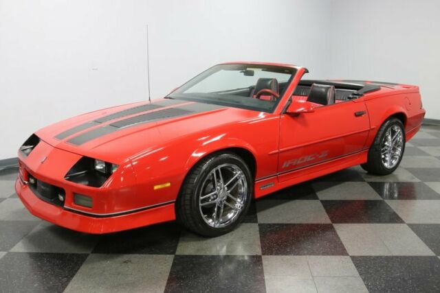 classic red black 3rd gen rag top fuel injected sbc automatic transmission black