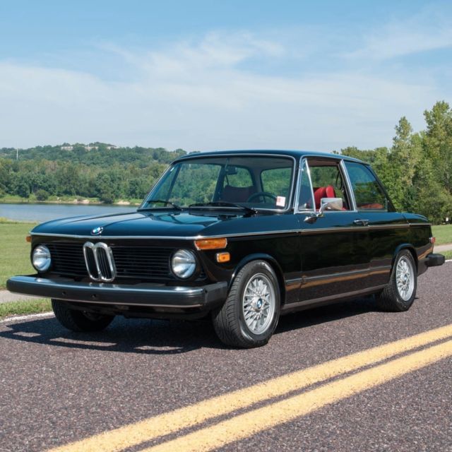 1976 bmw 2002, numbers matching, black on red, bbs wheels, $32k in receipts!