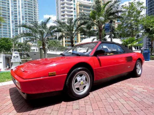 1993 ferrari mondial t cabriolet 2639 miles rosso corsa convertible 3.4 liter v8