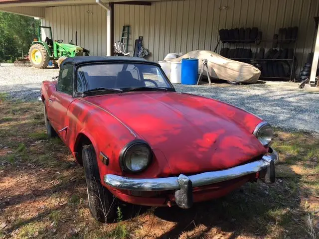 july 1970 triumph spitfire mark iii project or parts car with factory overdrive