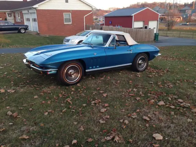 1966 corvette stingray convertible l79 327/350hp full body off restoration