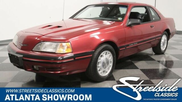classic vintage chrome fomoco t-bird turbo 2.3 liter 5-speed manual red