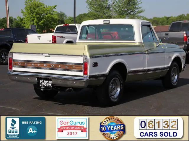 1972 chevrolet cheyenne 10 rwd - 350 v8 - auto - air conditioning! olive green/w