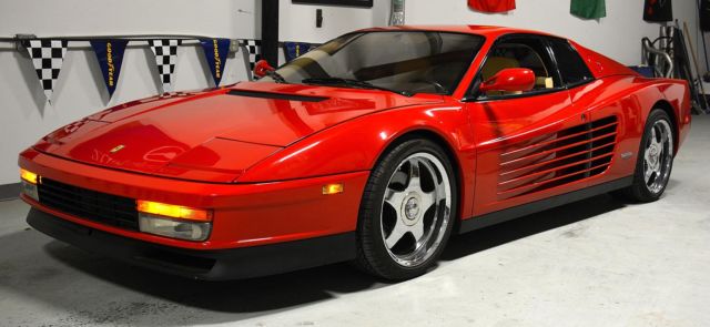 1987 ferrari testarossa 16,092 miles red manual