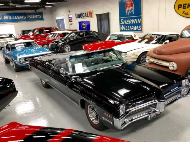 1967 pontiac bonneville convertible - triple black - v8 - automatic w/ air