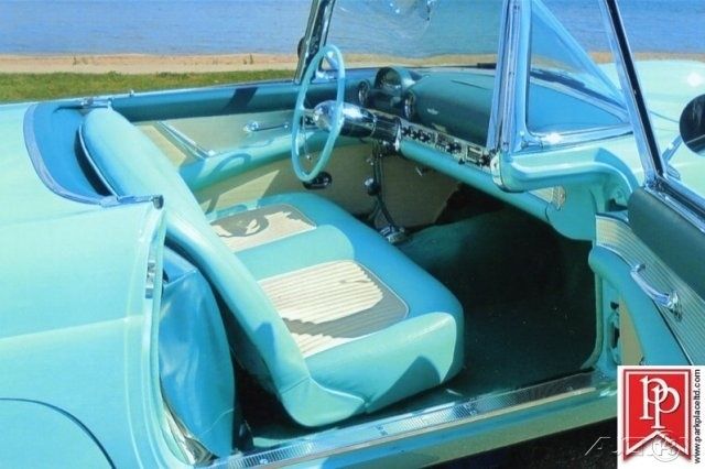 1955 thunderbird convertible, turquoise blue w/ white soft top, hardtop, best!