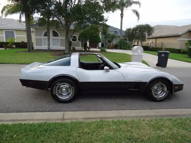 1982 corvette - beautiful color combination - very pretty car - mirror t- tops