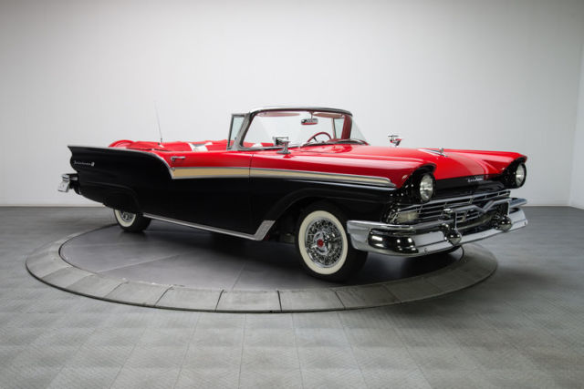 1957 ford fairlane 500 sunliner 55,379 miles raven black convertible 312 v8 2 sp