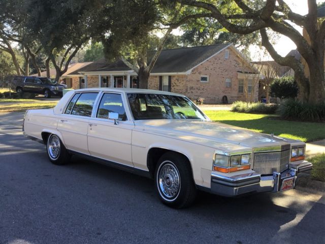 cadillac brougham 4 dr. sedan low miles ! ! all leather ! !