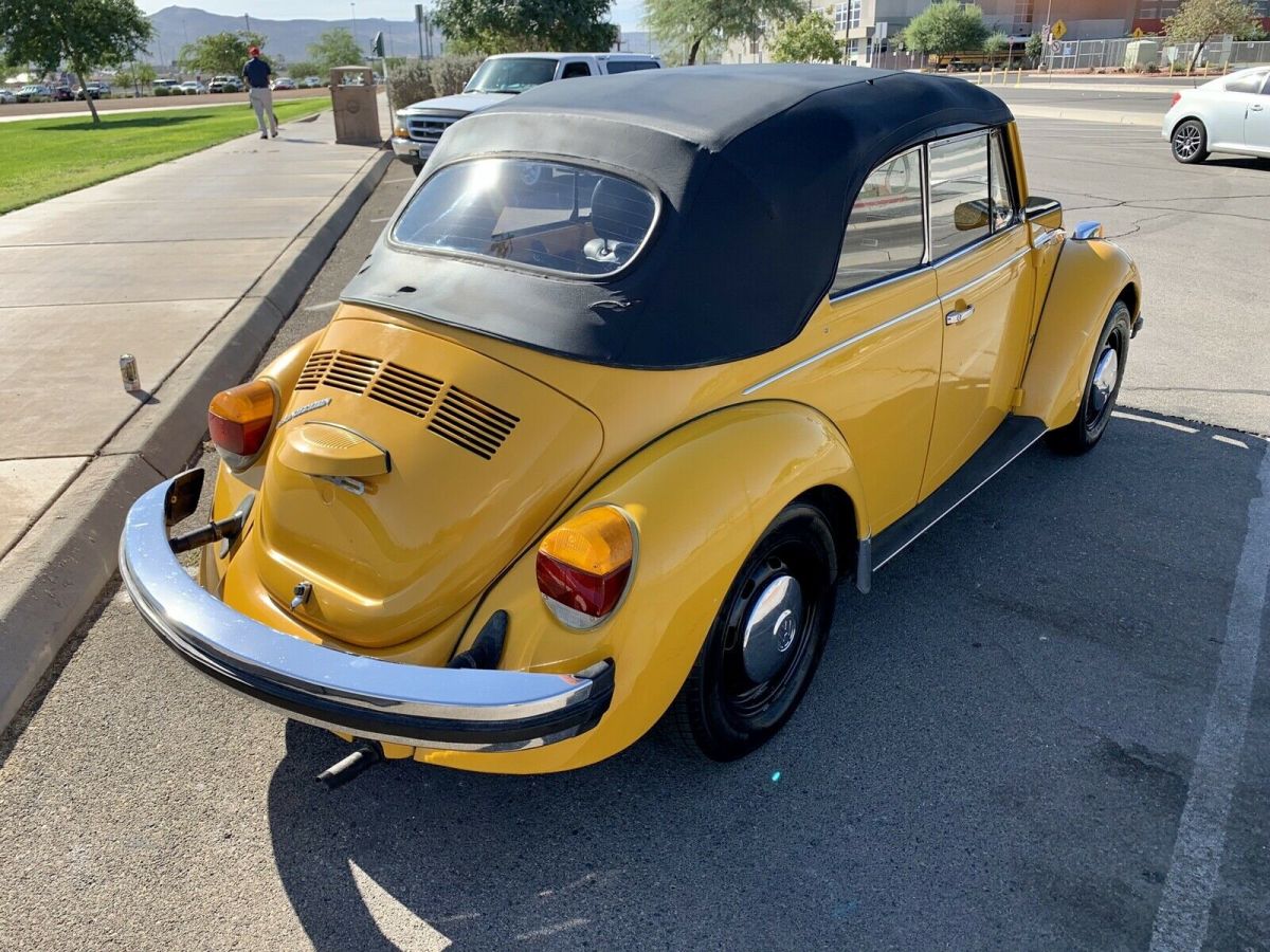 1978 volkswagen beetle convertible yellow rwd manual karmann