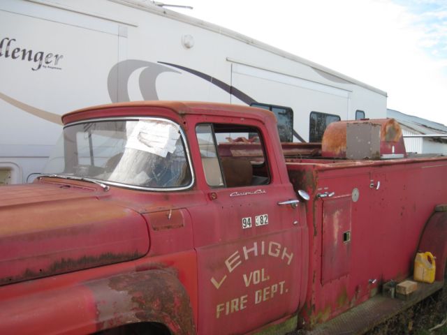 1958 ford f-750 fire truck 302 y block motor make good rat rod motor