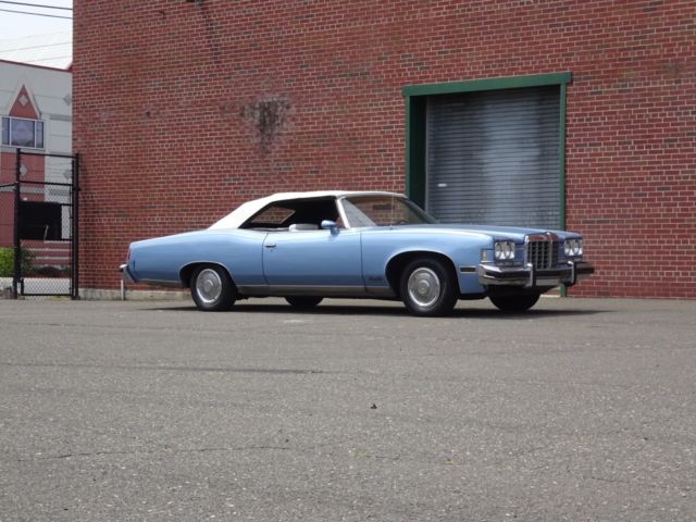 1974 pontiac grand ville convertible, factory a/c no reserve. lost storage