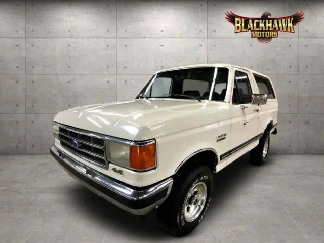 1988 ford bronco xlt 51701 miles white suv v8 5l automatic