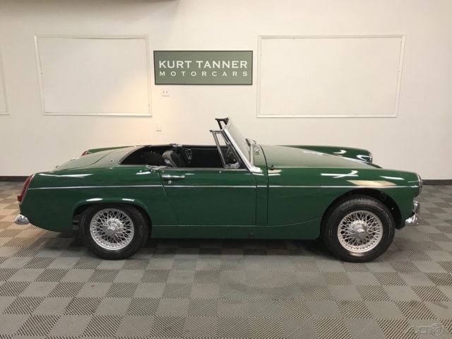 1966 mg midget. british racing green with black trim. runs and drives well