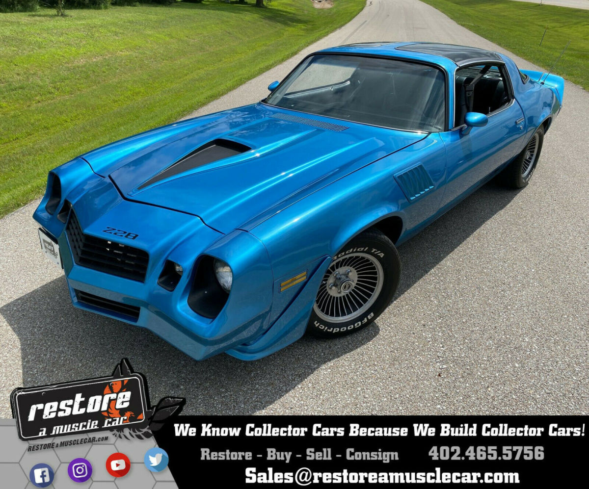 1979 chevrolet camaro z28, 350ci 5.7l - 4 speed, t-tops, blue