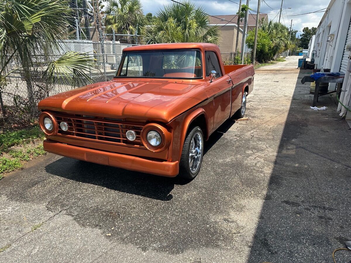 1967 dodge d/w series pickup orange rwd manual