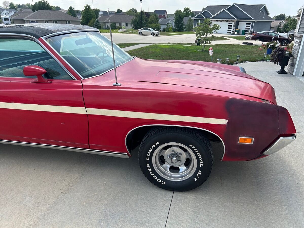 1971 ford ranchero pickup red rwd automatic gt