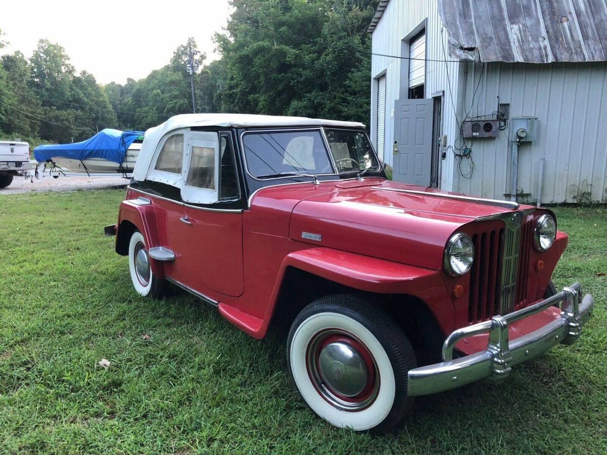 1948 jeep jeepster convertible red manual transmission