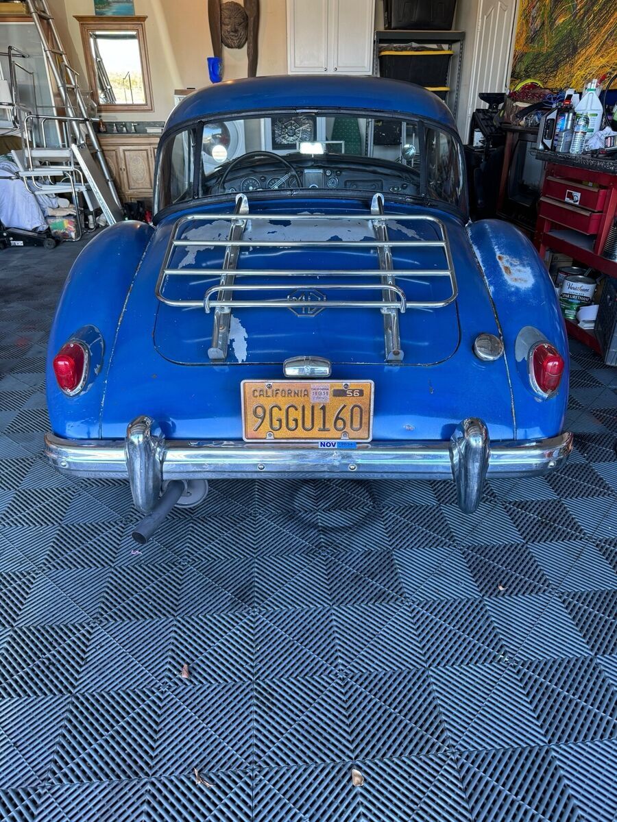1958 mg a blue rwd manual mga coupe