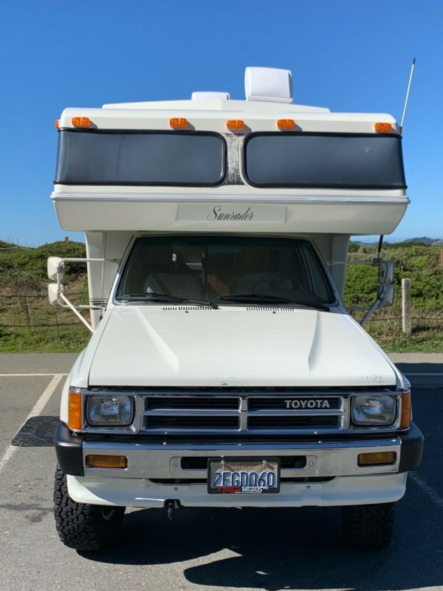 1987 toyota sunrader rv 22rte efi turbo 4x4 5speed manual trans dually low miles