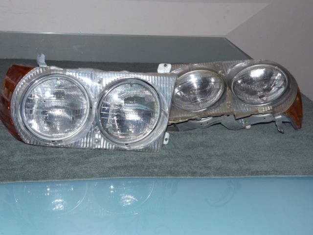 mercedes sl, pair standred headlights 560sl, 450sl, 350sl, 500sl, slc