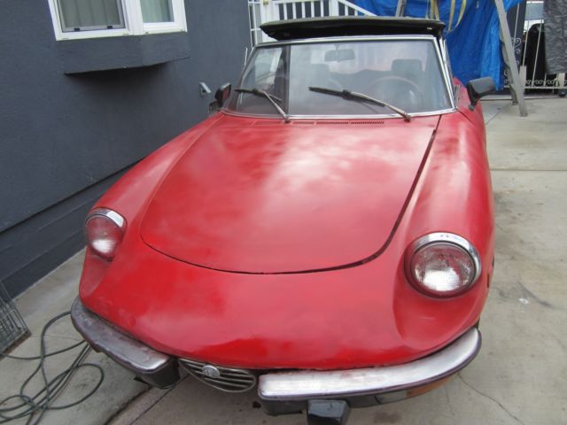 alfa romeo spider 1974 california car red - no smog required - good bones
