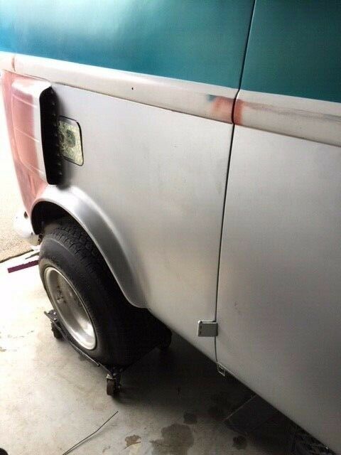 1957 hippie vw panel bus time capsule w vintage stickers and concert art