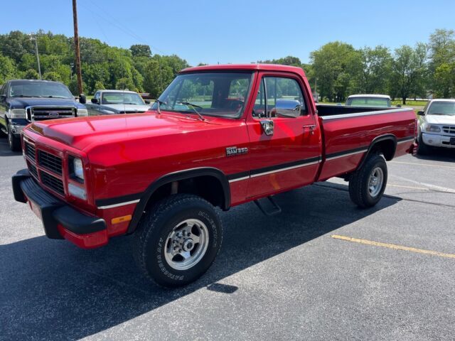 1993 dodge w-series pickup red 4wd automatic w200