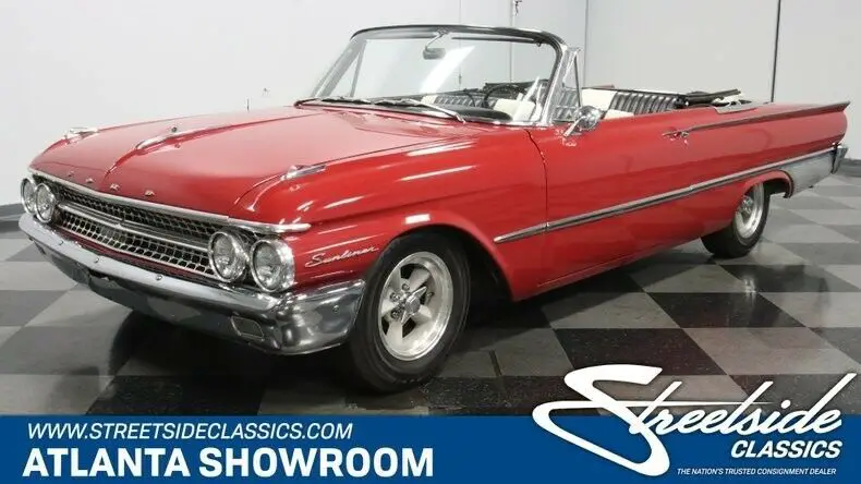 classic vintage chrome fomoco sunliner convertible 352 v8 auto transmission red