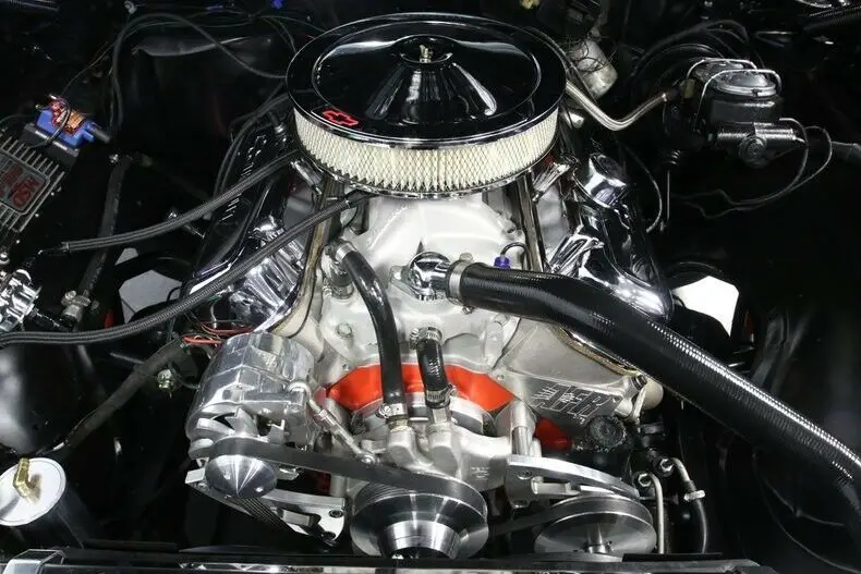 classic vintage chrome afr edelbrock chrome white stripes black vinyl msd bbc