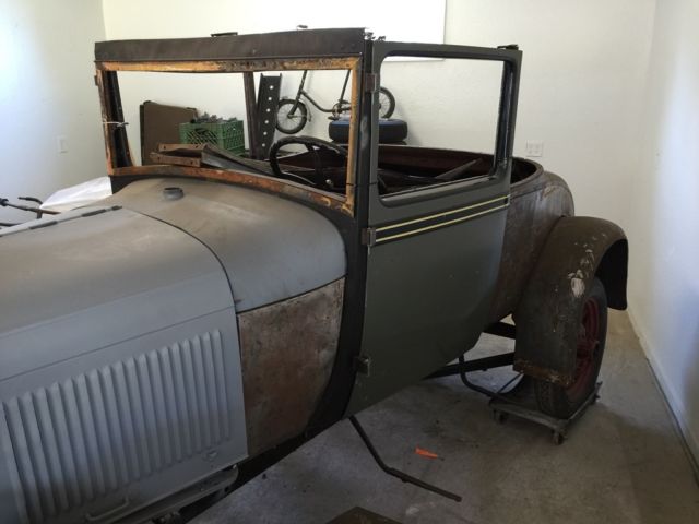 1928 ford model a sport coupe complete car + many extras clean arizona title