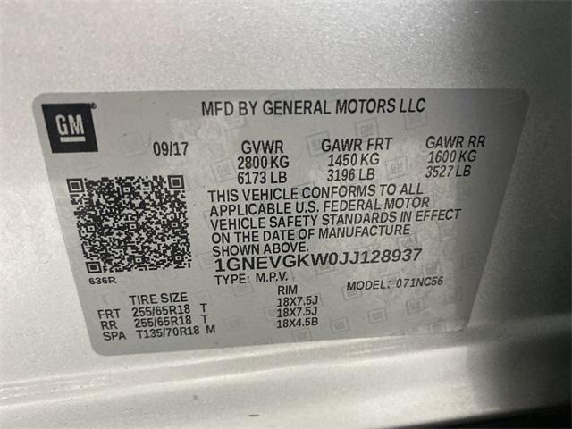 2018 chevrolet traverse lt cloth