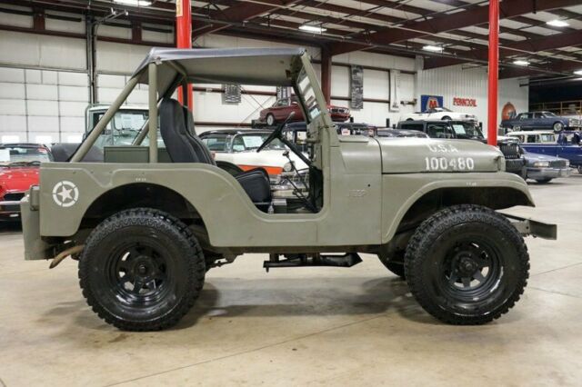1960 willys jeep cj-5 86802 miles army green jeep 4cyl manual